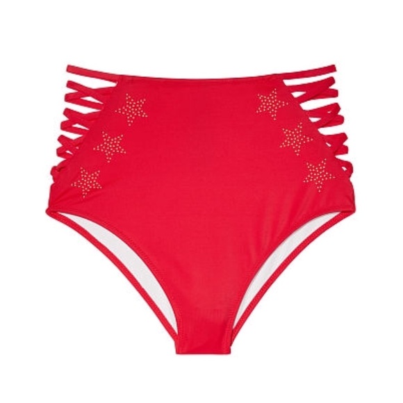 PINK Victoria's Secret Other - New Victoria’s Secret PINK Star Studded Strappy High Waist Bikini Swim Bottom M